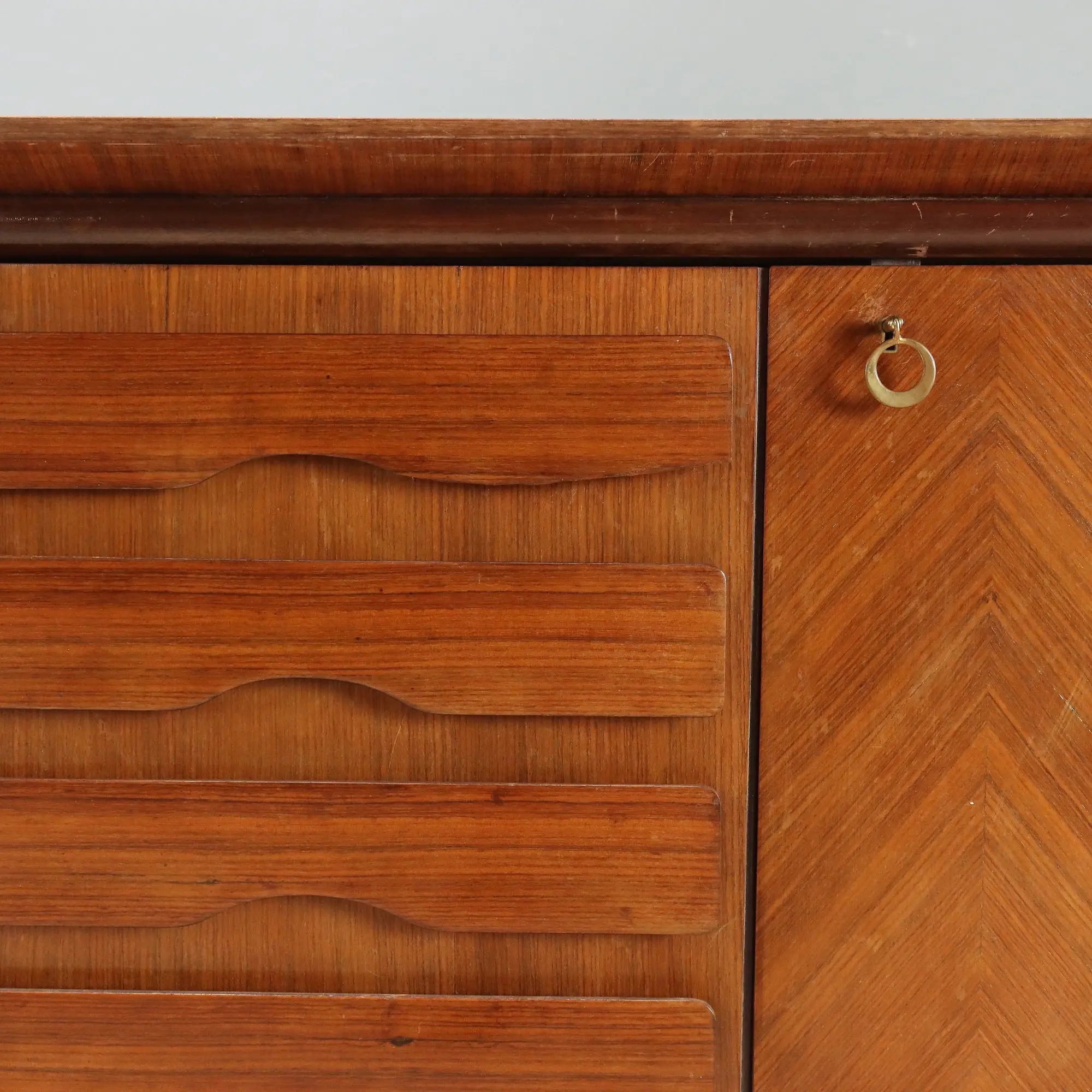 Vintage Cupboard Design Ico Parisi Ebony Painted Wood 1950s