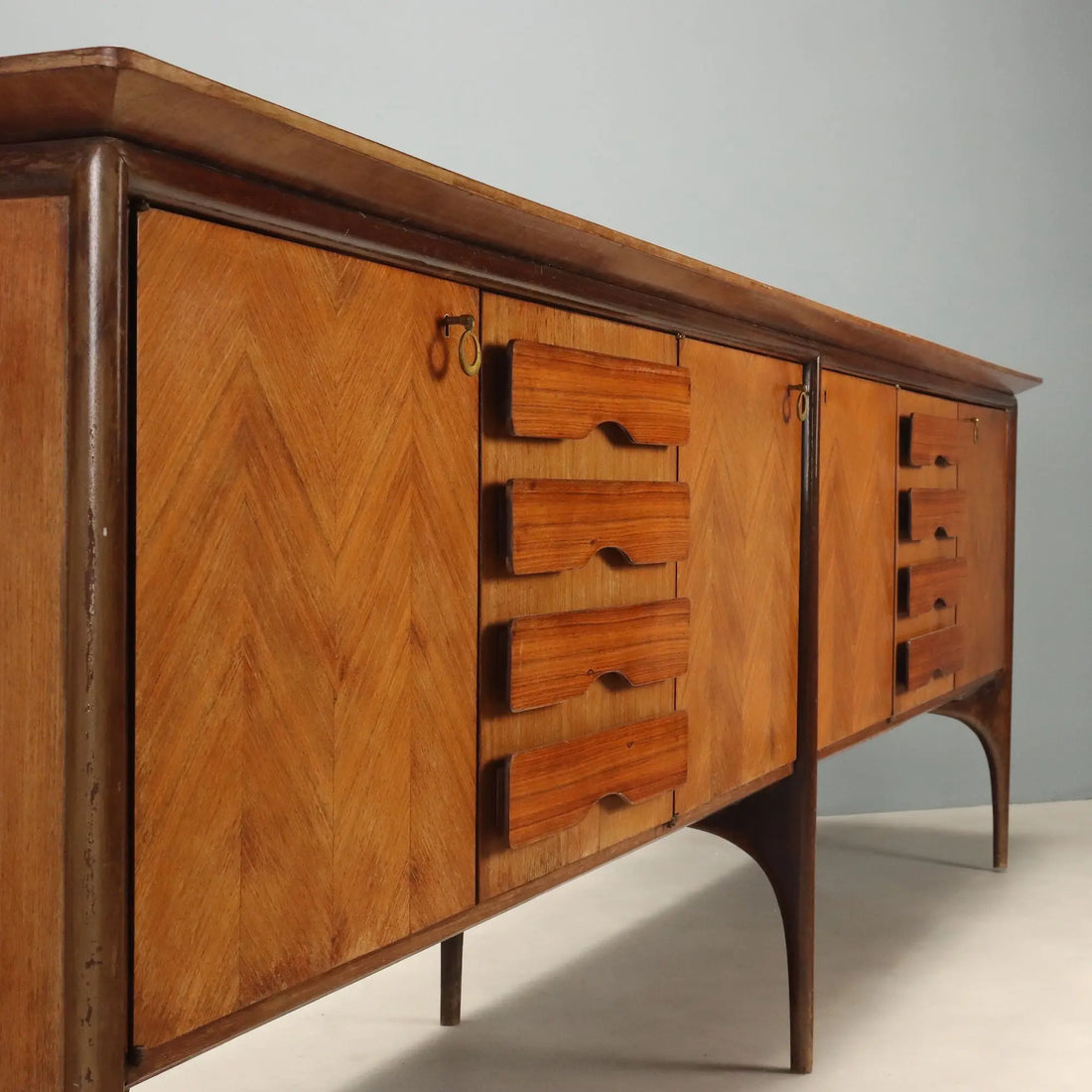 Vintage Cupboard Design Ico Parisi Ebony Painted Wood 1950s