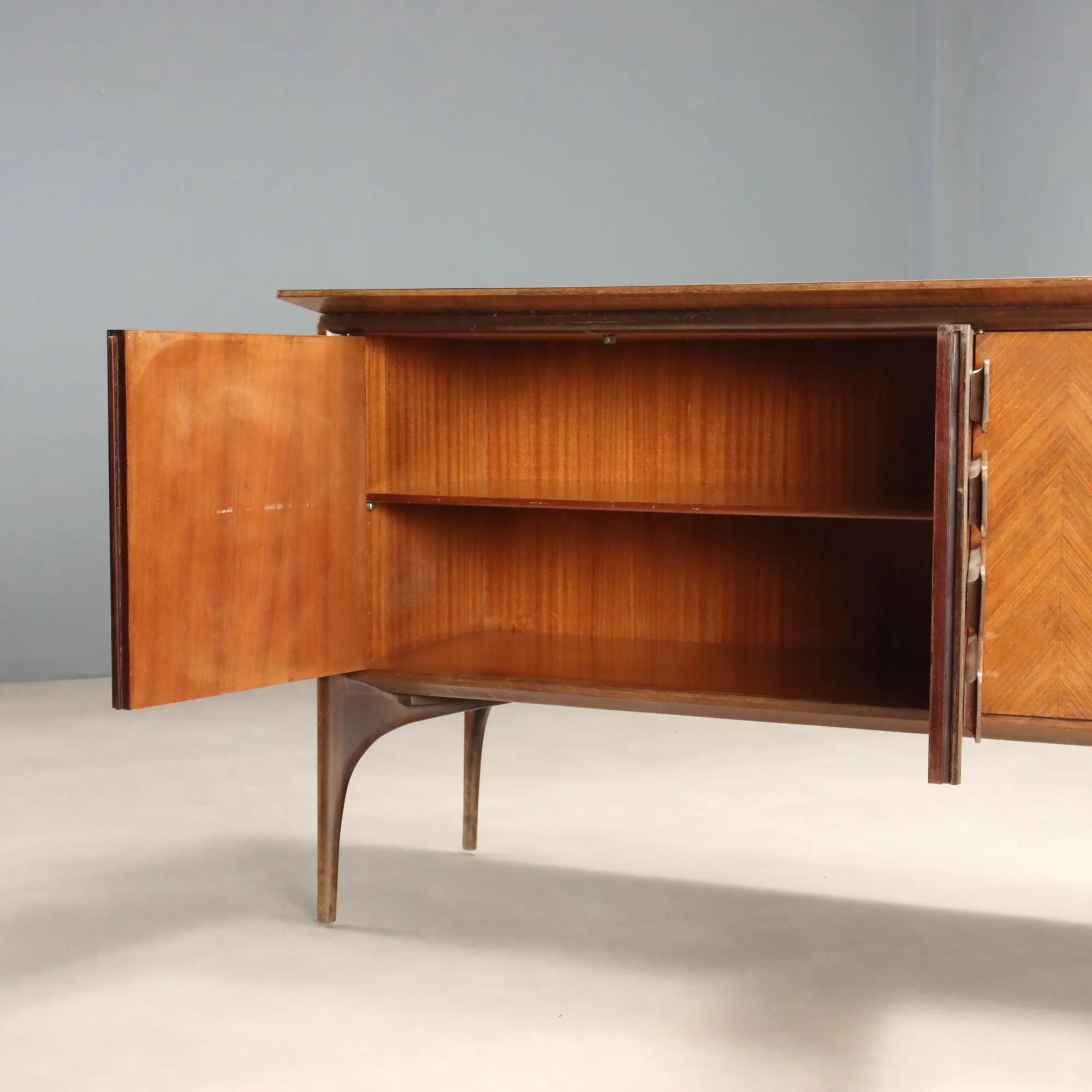 Vintage Cupboard Design Ico Parisi Ebony Painted Wood 1950s