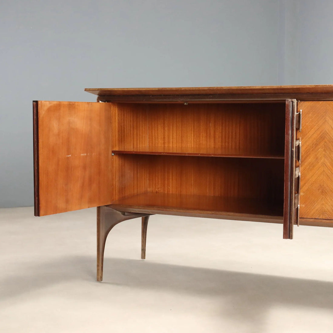 Vintage Cupboard Design Ico Parisi Ebony Painted Wood 1950s