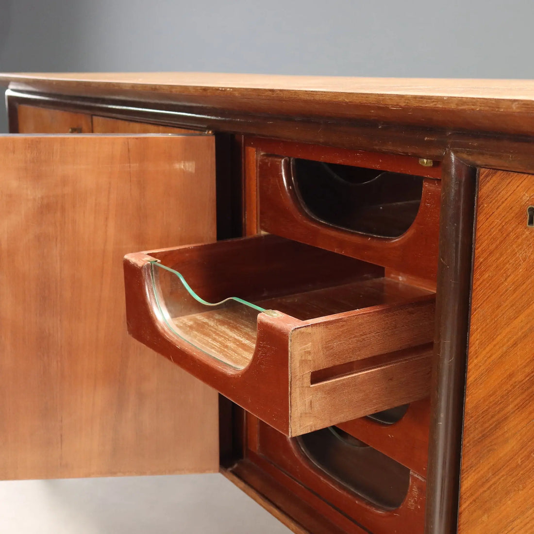 Vintage Cupboard Design Ico Parisi Ebony Painted Wood 1950s
