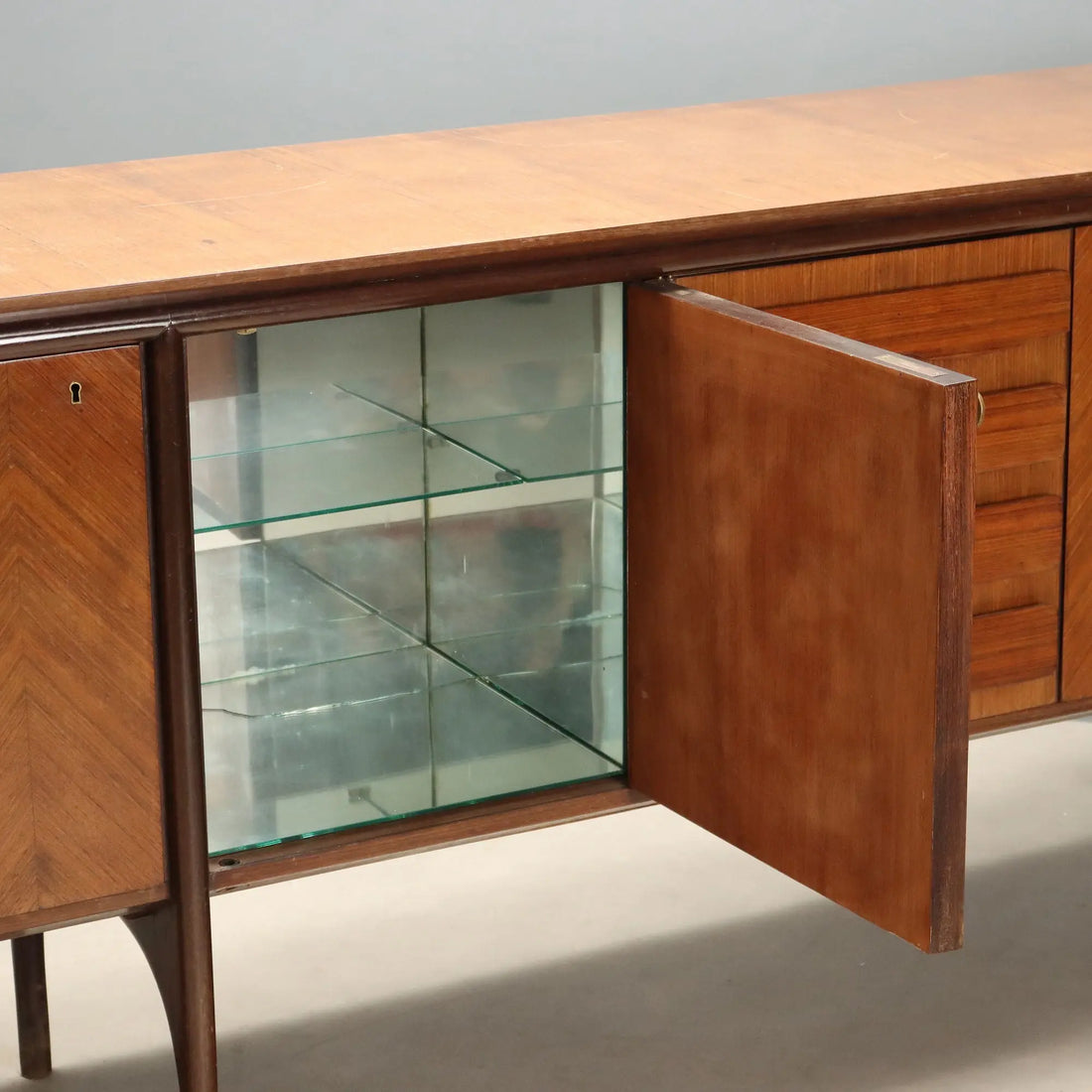 Vintage Cupboard Design Ico Parisi Ebony Painted Wood 1950s