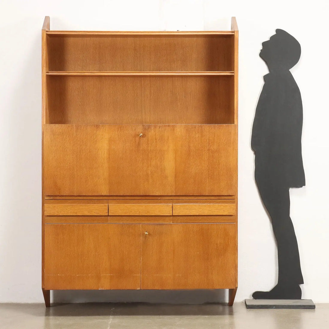Vintage Cabinet Oak Veneered Wood Design Italy 1950s | Modernism | Furnitures