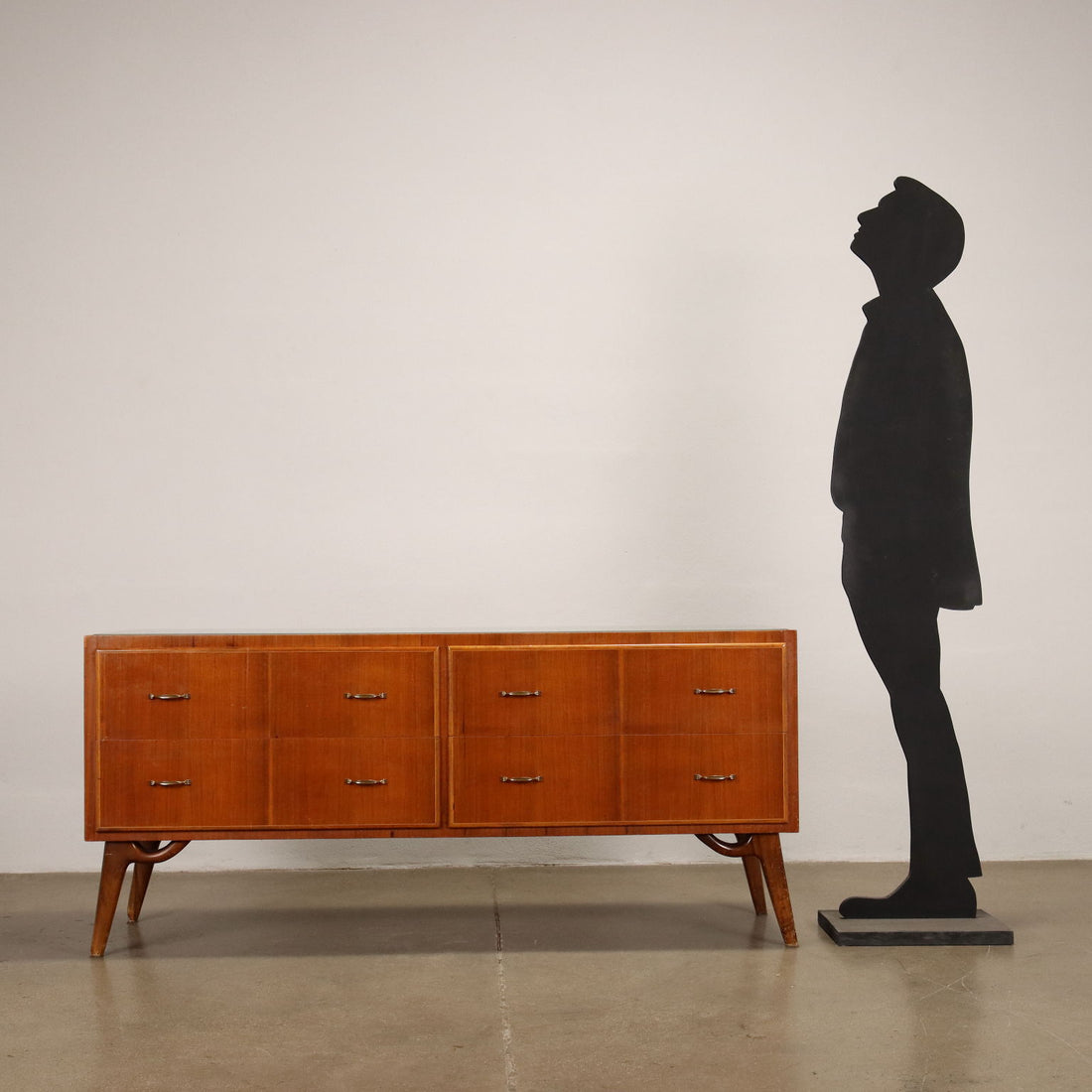 Vintage Chest of Drawers from the 50s-60s Teak Veneered Glass | Modernism  Furnitures