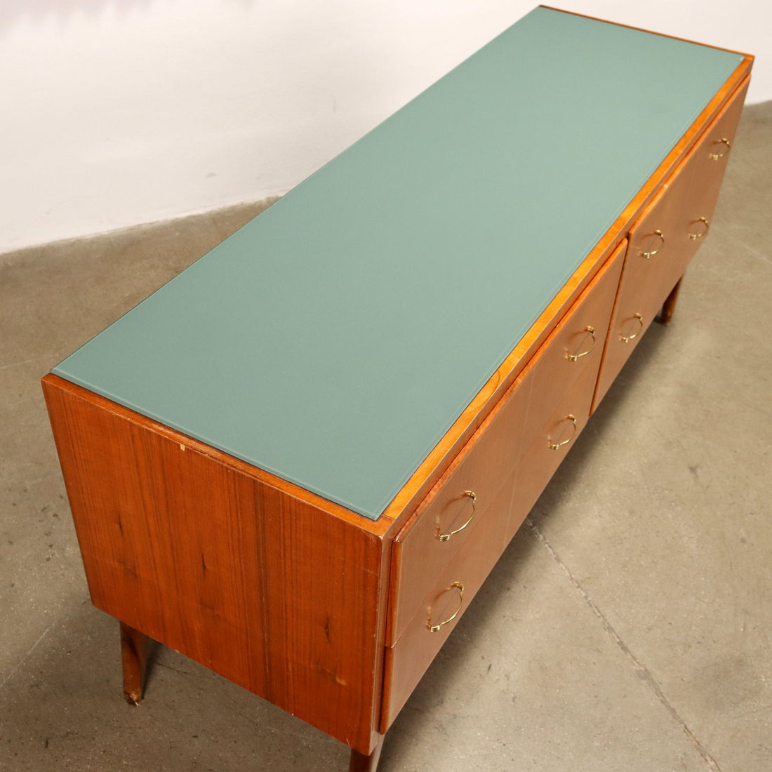 Vintage Chest of Drawers from the 50s-60s Teak Veneered Glass | Modernism  Furnitures