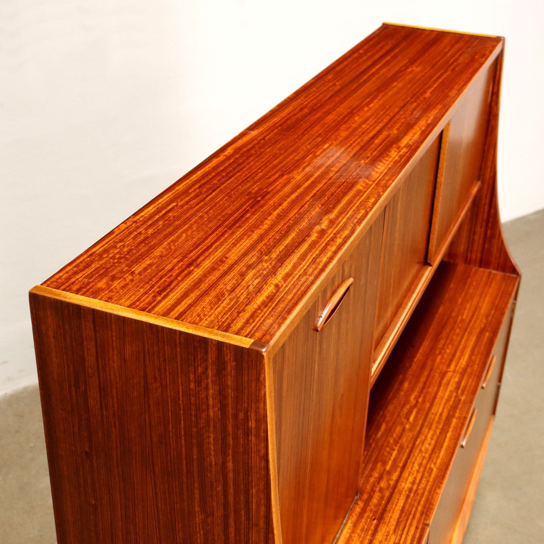 Vintage Cupboard Teak Veneered Wood Hinged Doors 1960s | Modernism  Furnitures