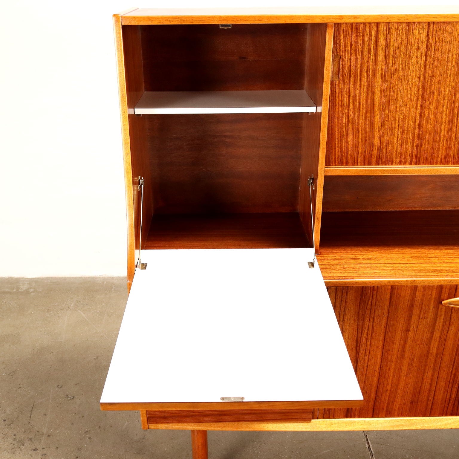 Vintage Cupboard Teak Veneered Wood Hinged Doors 1960s | Modernism  Furnitures