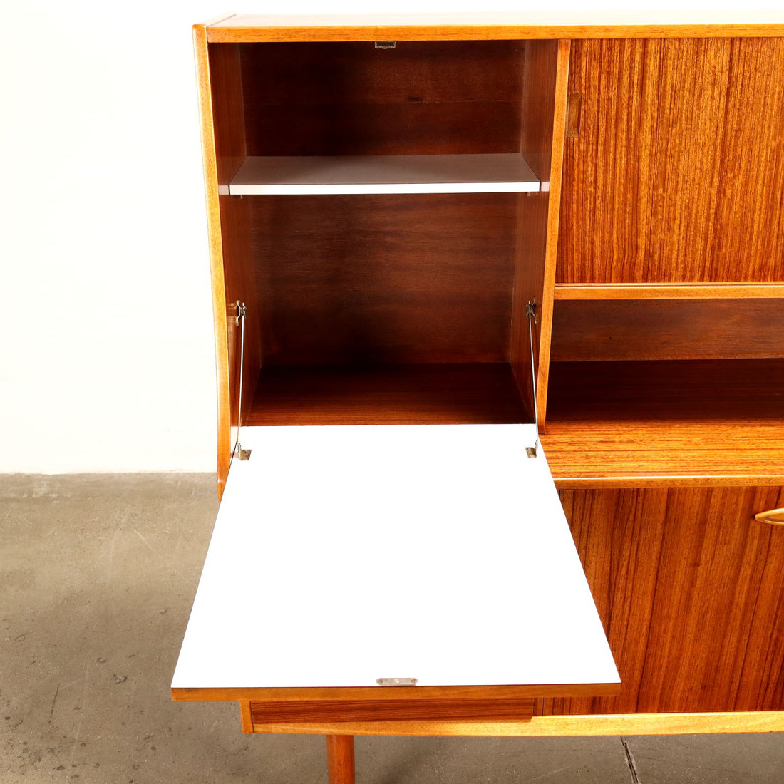 Vintage Cupboard Teak Veneered Wood Hinged Doors 1960s | Modernism  Furnitures