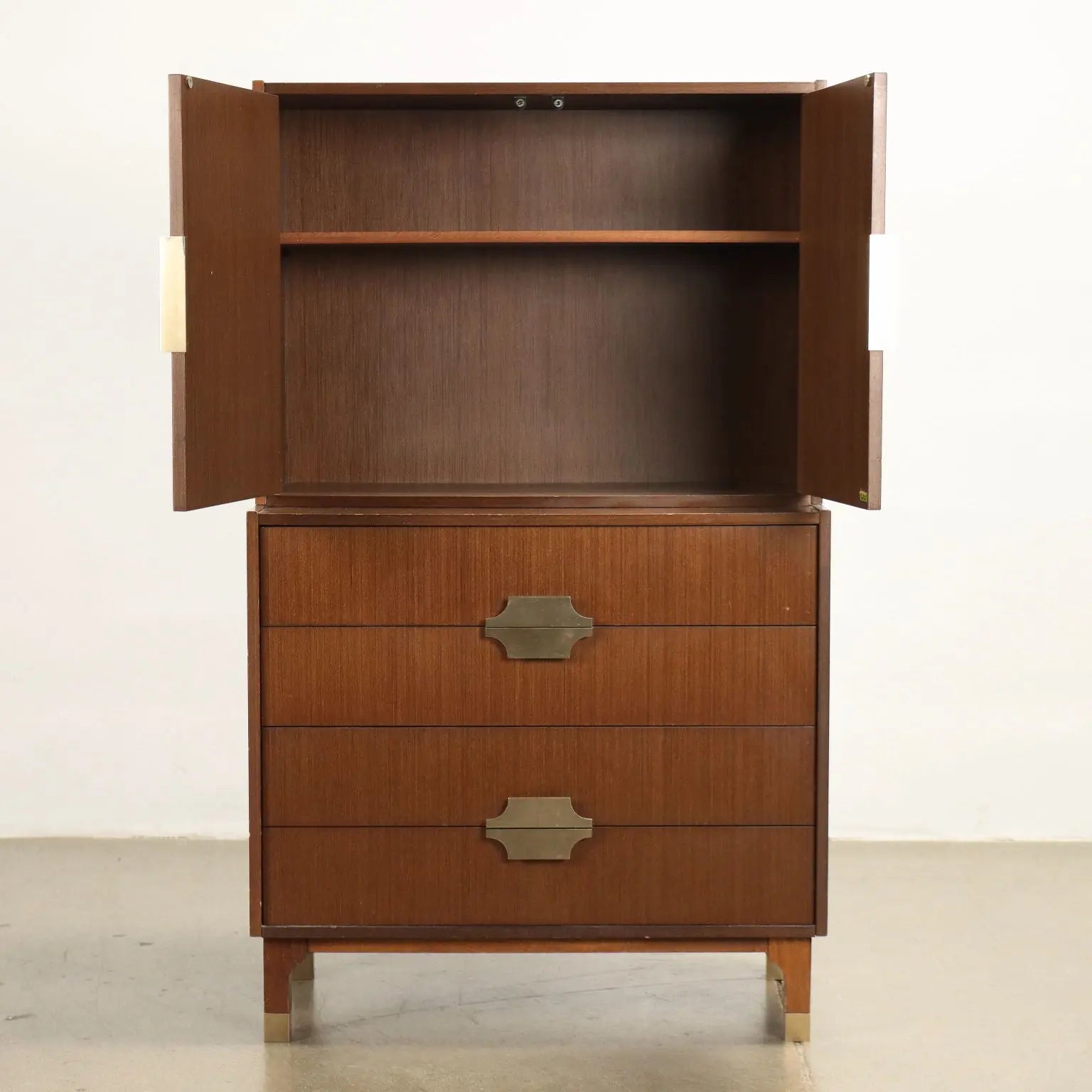 Vintage Cabinet from the 1960s Aluminium Exotic Wood Veneer | Modernism | Furnitures
