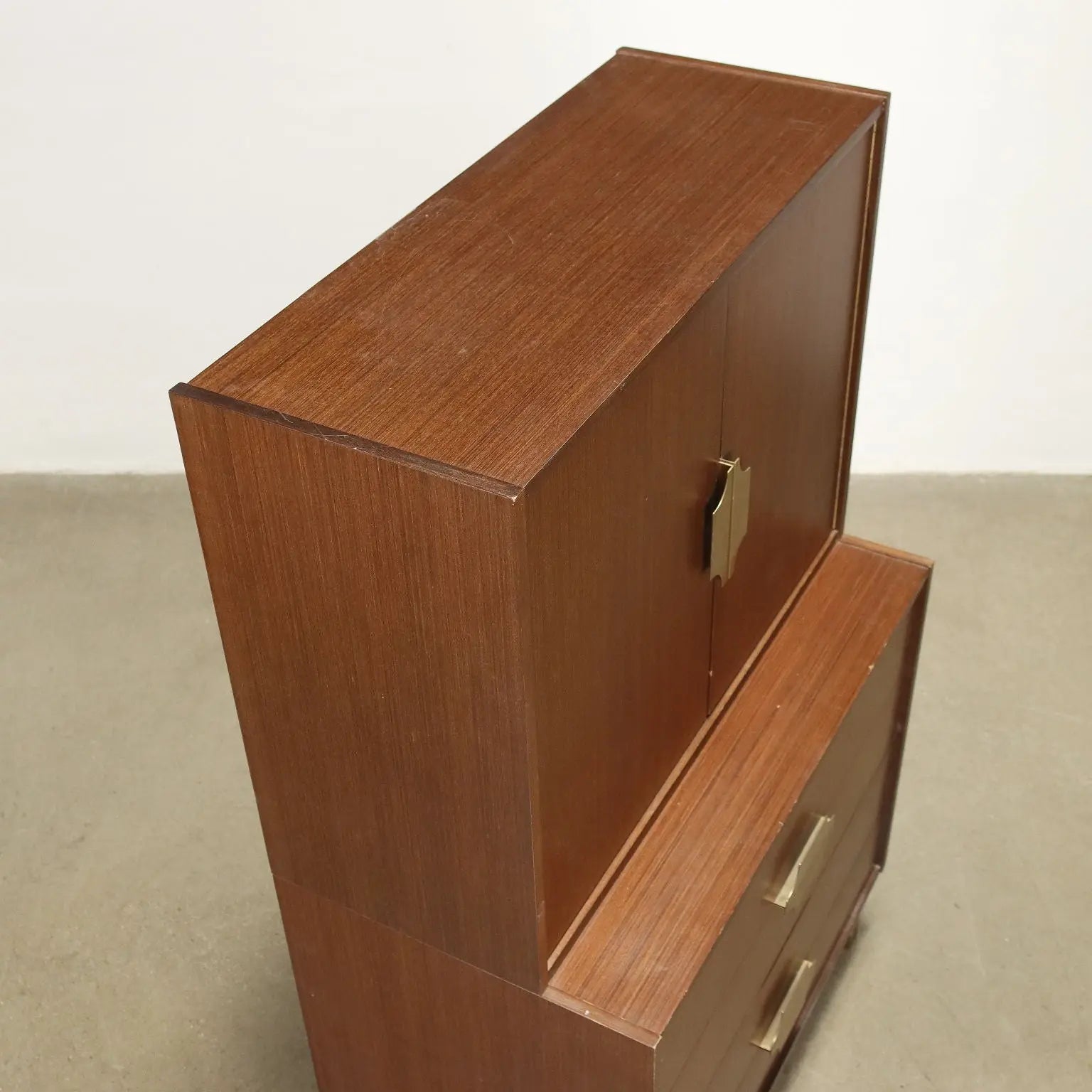Vintage Cabinet from the 1960s Aluminium Exotic Wood Veneer | Modernism | Furnitures
