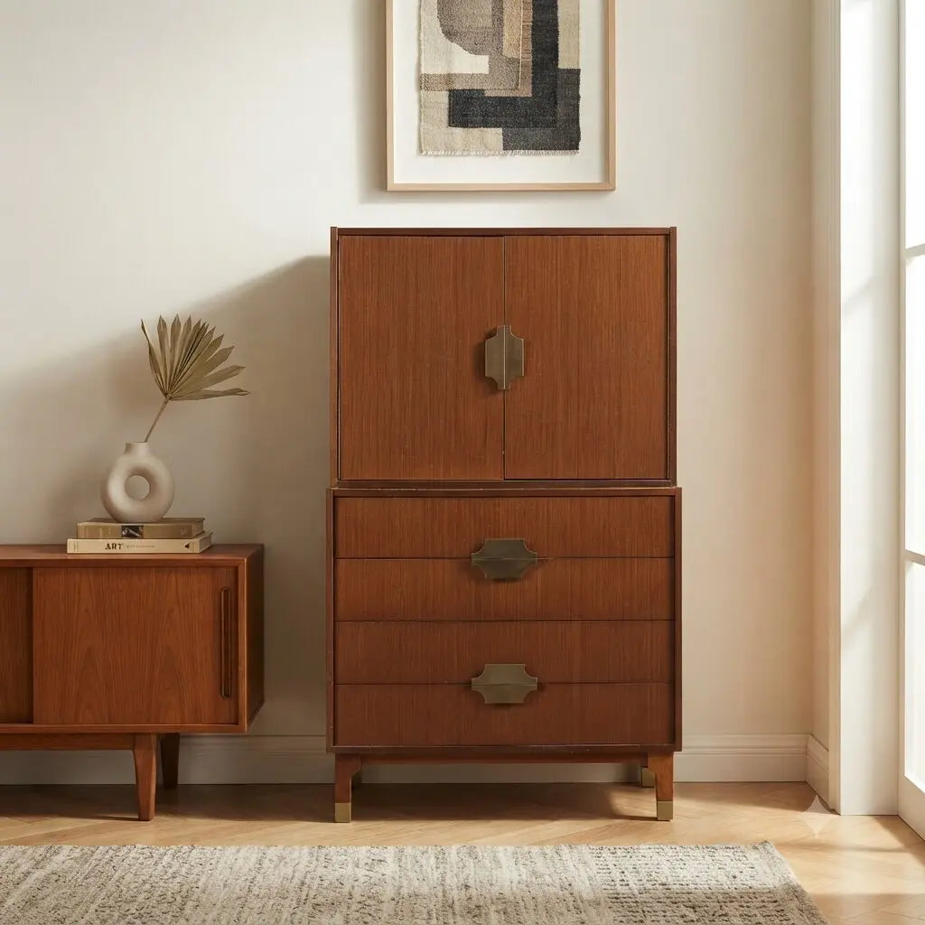 Vintage Cabinet from the 1960s Aluminium Exotic Wood Veneer | Modernism | Furnitures