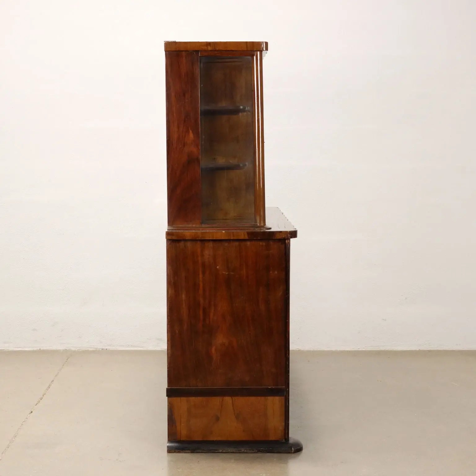 Vintage 1920s-30s Display Cabinet Walnut Italy | Modernism | Furnitures