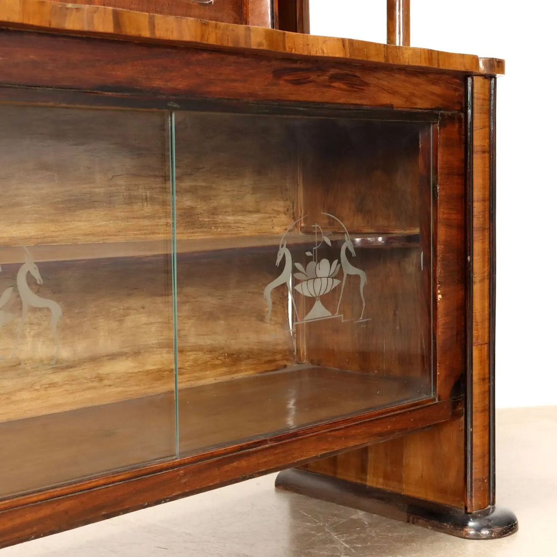 Vintage 1920s-30s Display Cabinet Walnut Italy | Modernism | Furnitures