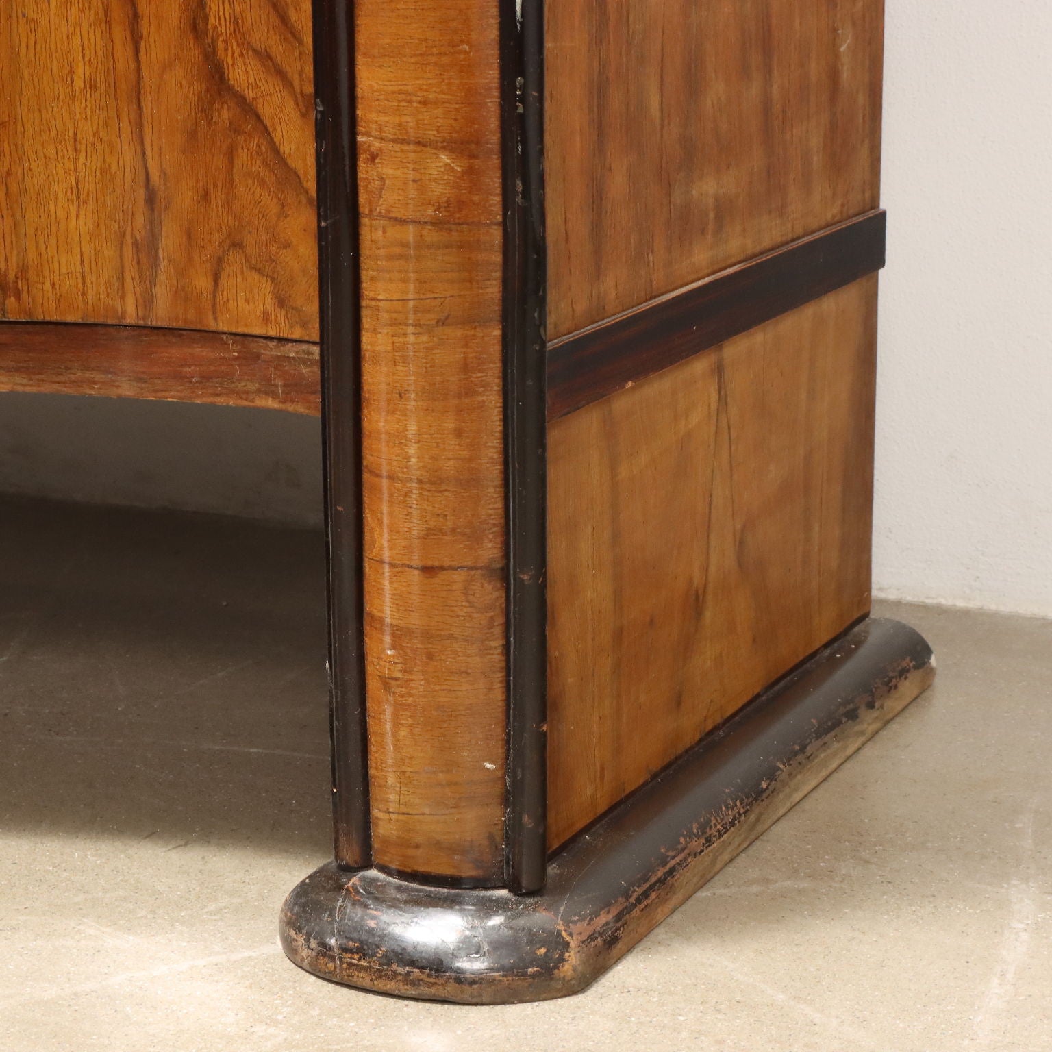 Vintage Cupboard with Upper Part Walnut Italy 1920s-1930s | Modernism  Furnitures