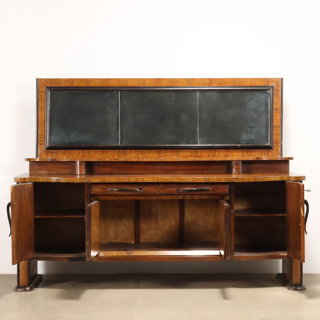 Vintage Cupboard with Upper Part Walnut Italy 1920s-1930s | Modernism  Furnitures