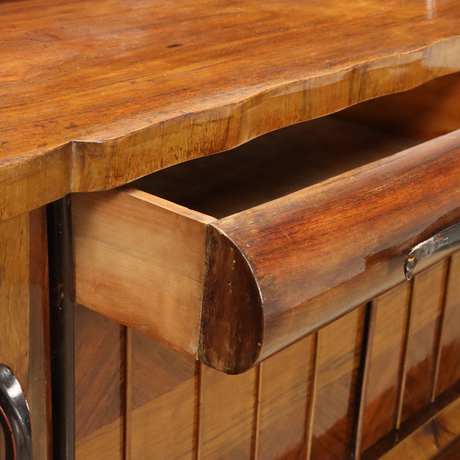 Vintage Cupboard with Upper Part Walnut Italy 1920s-1930s | Modernism  Furnitures