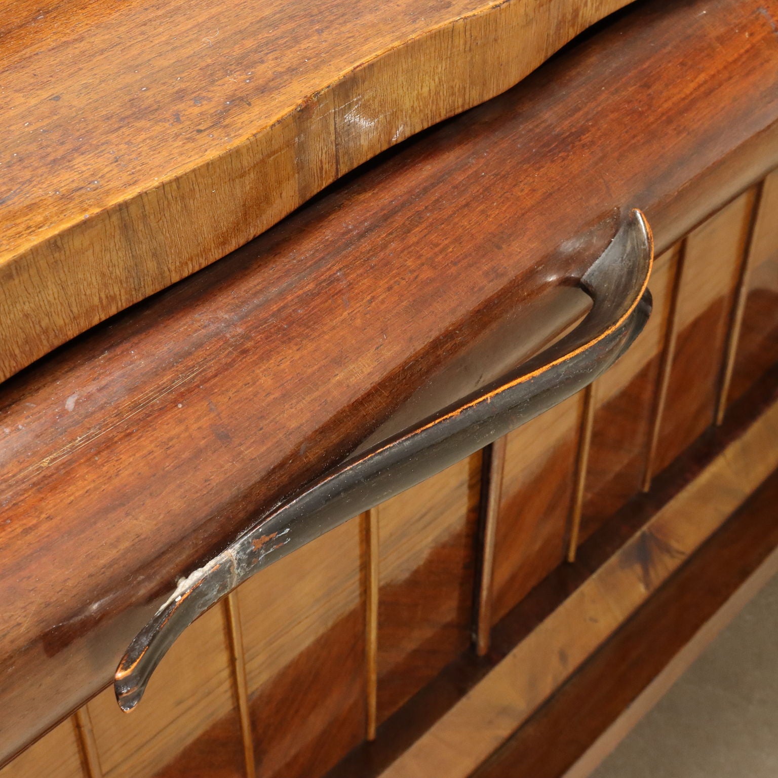 Vintage Cupboard with Upper Part Walnut Italy 1920s-1930s | Modernism  Furnitures