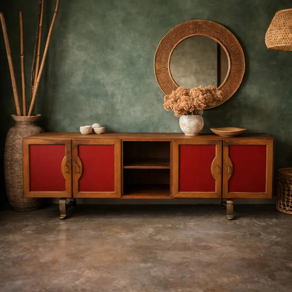Vintage Sideboard S. Mazza Attr. Exotic Wood Veneer 1960s | Modernism | Furnitures