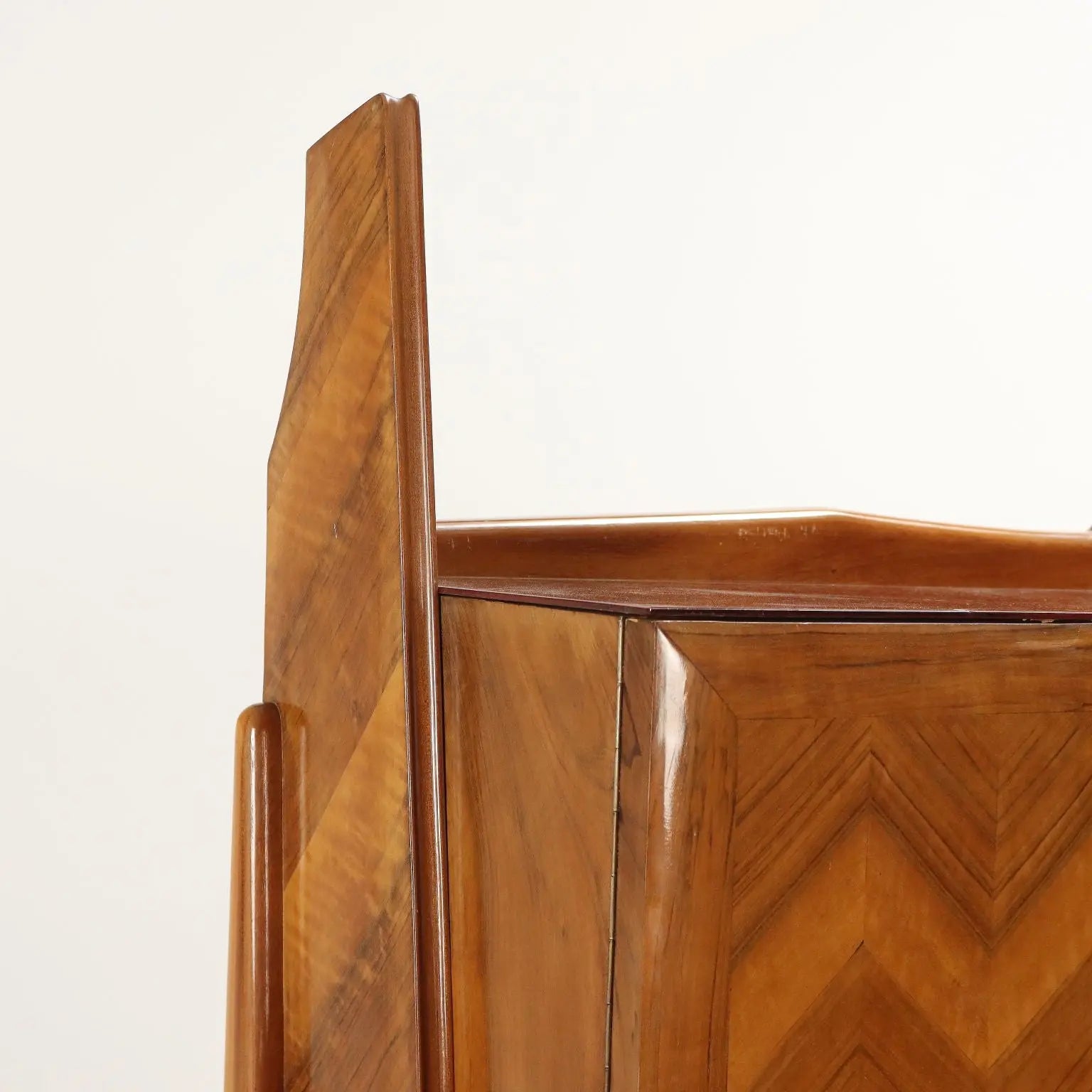 Vintage Cupboard Walnut Veneer Glas Italy 1950s-1960s | Modernism | Furnitures