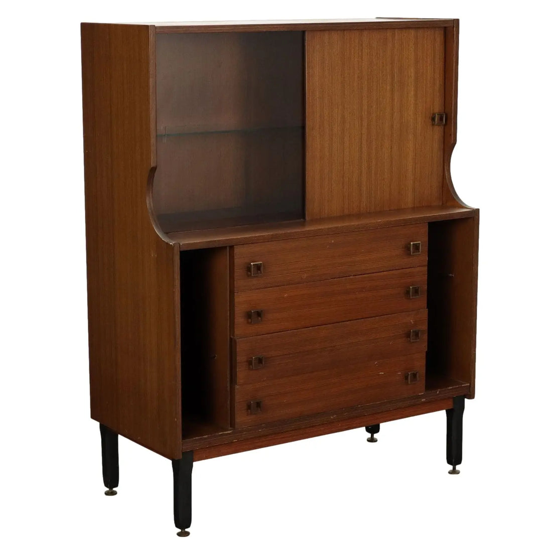Vintage Cupboard Exotic Wood Veneer Italy 1960s | Modernism | Furnitures