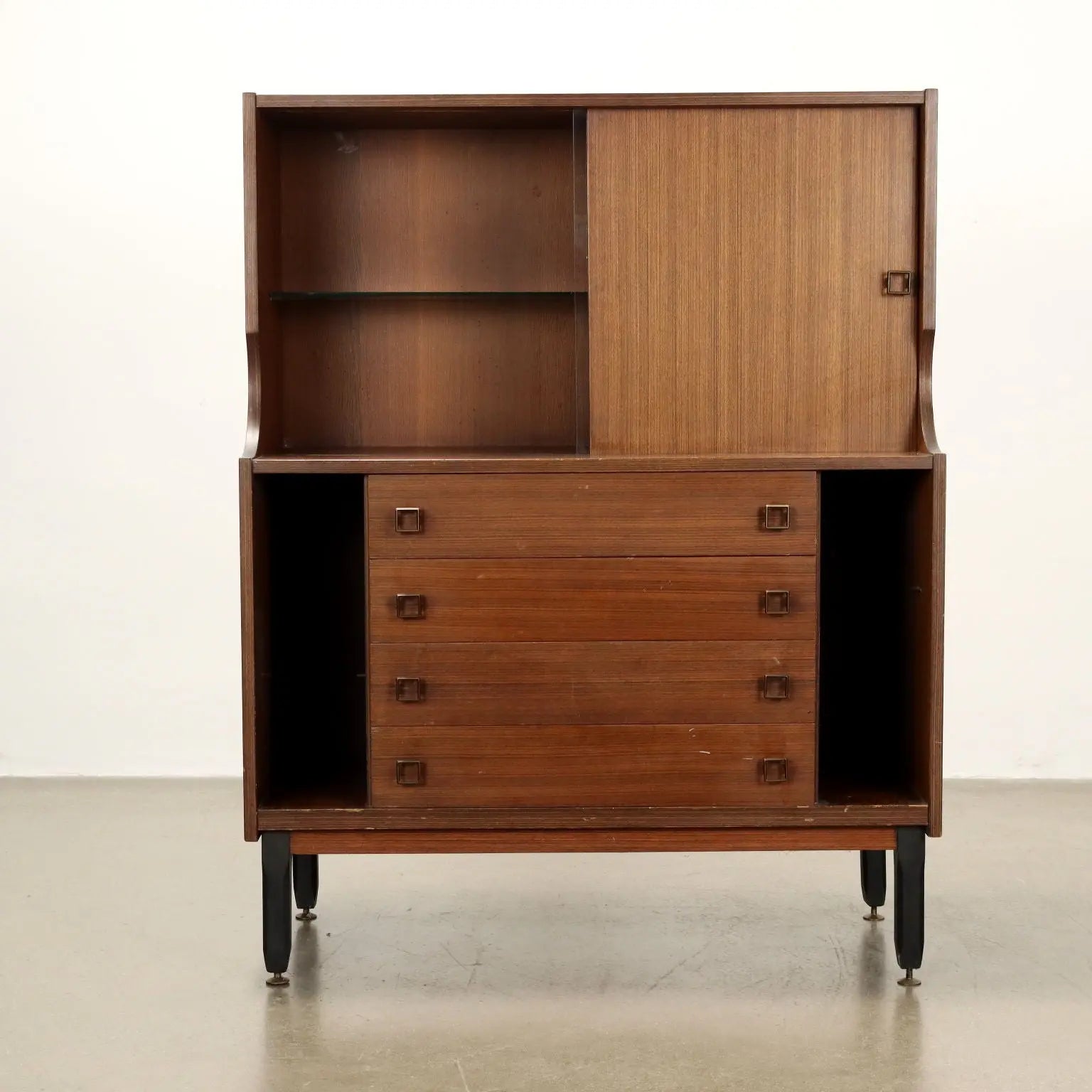 Vintage Cupboard Exotic Wood Veneer Italy 1960s | Modernism | Furnitures