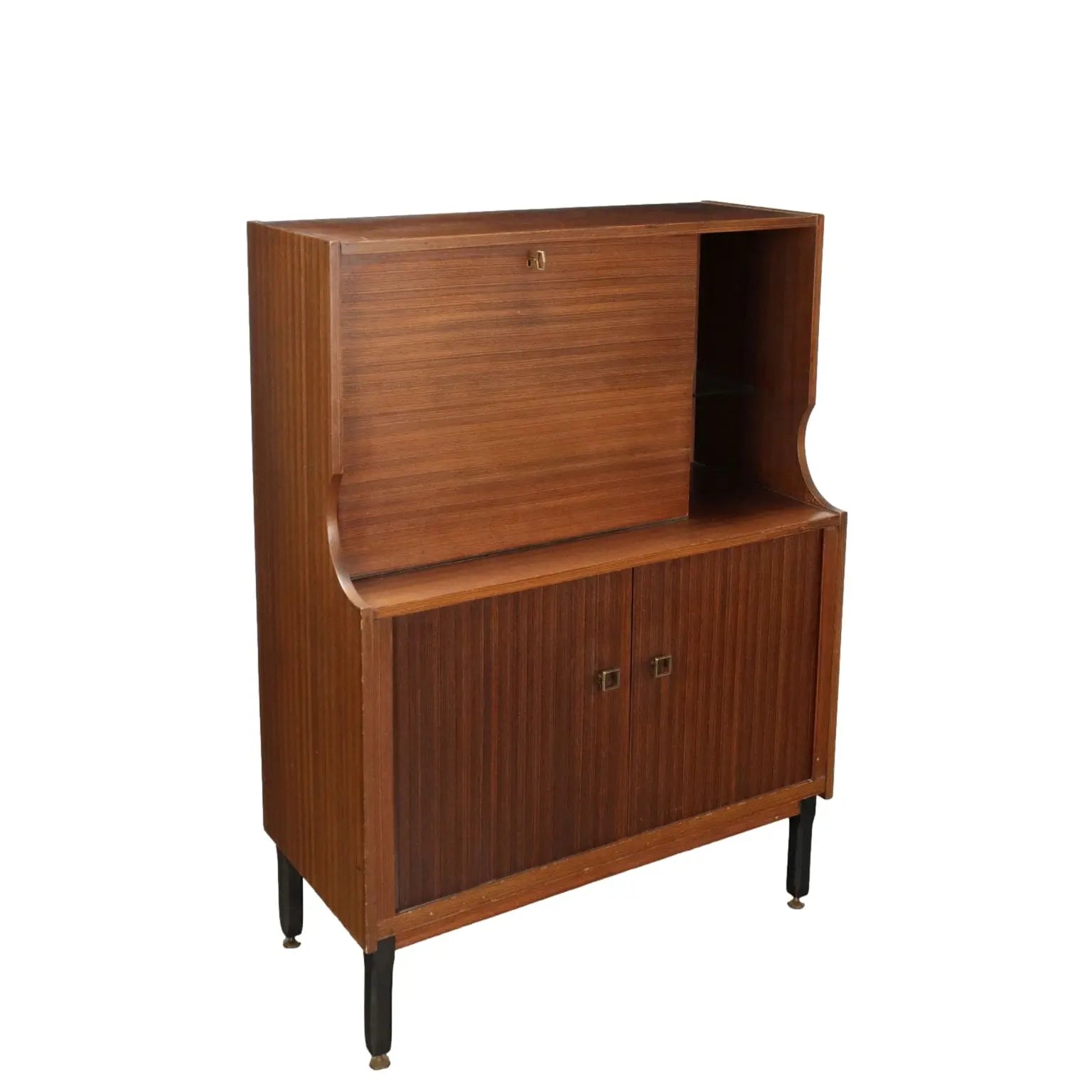 Vintage 1960s Cupboard Exotic Wood Veneer Italy | Modernism | Furnitures