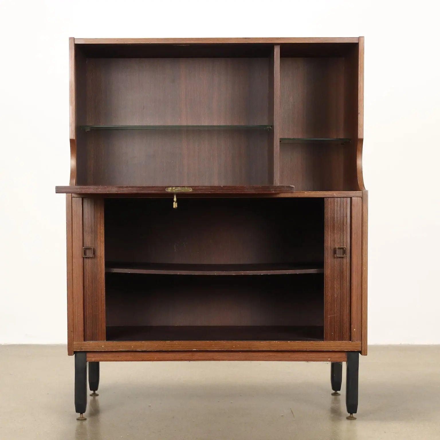 Vintage 1960s Cupboard Exotic Wood Veneer Italy | Modernism | Furnitures