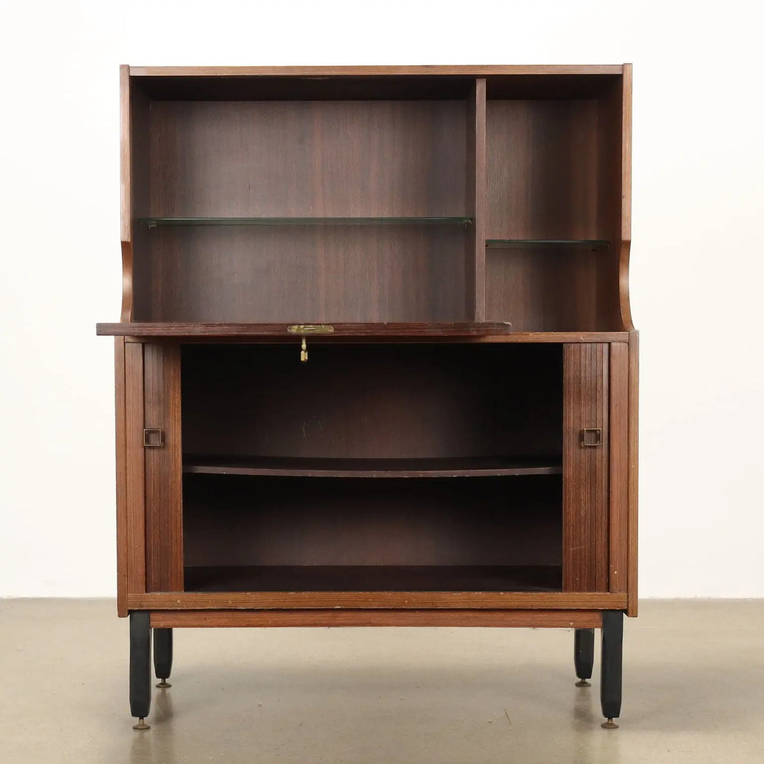 Vintage 1960s Cupboard Exotic Wood Veneer Italy | Modernism | Furnitures