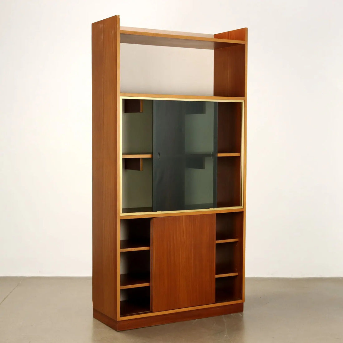 Vintage 1960s Cabinet Mahogany Veneer Aluminium | Modernism | Furnitures