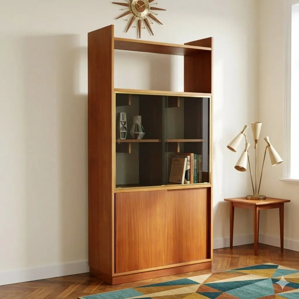 Vintage 1960s Cabinet Aluminium Mahogany Veneer | Modernism | Furnitures