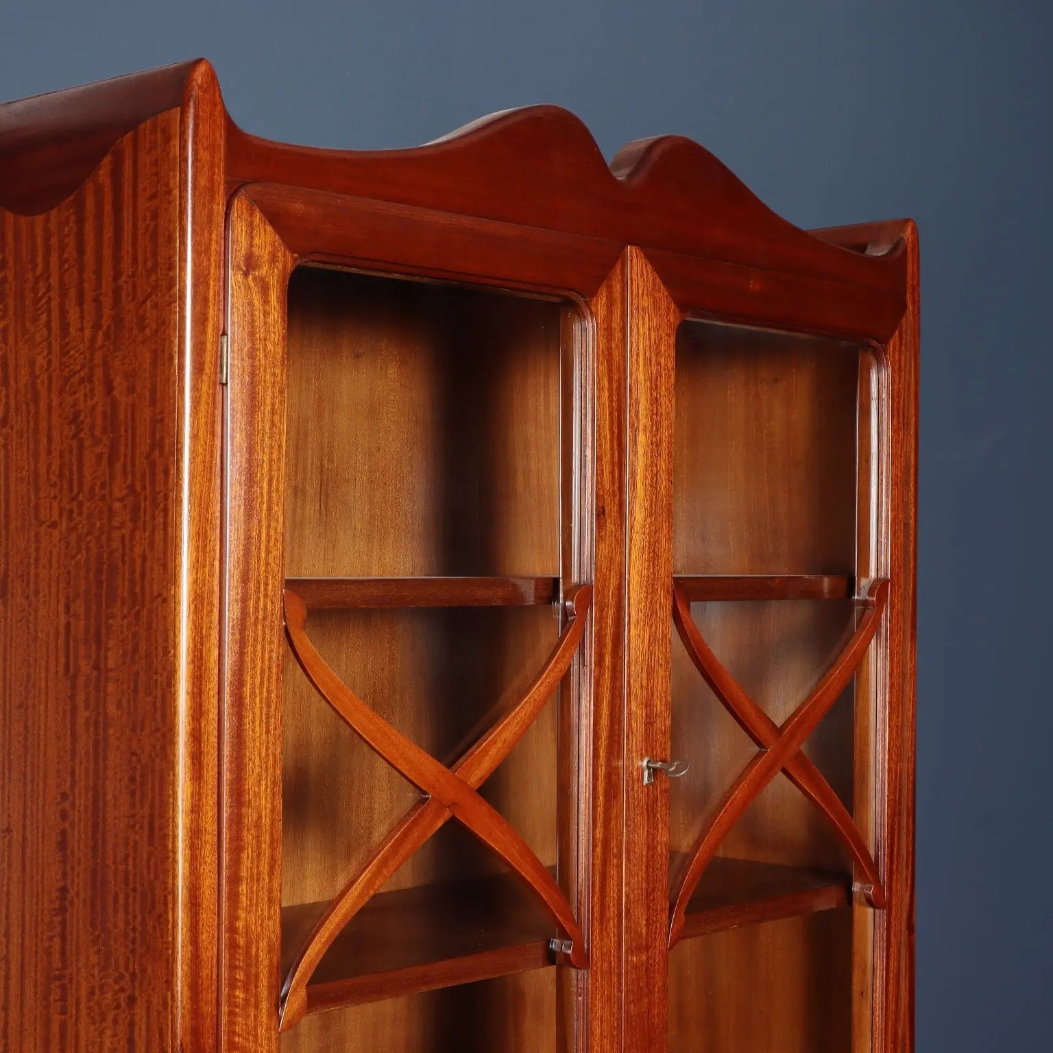 Vintage Trumeau Mahogany Wood Veneer Italy 1950s | Modernism  Furnitures
