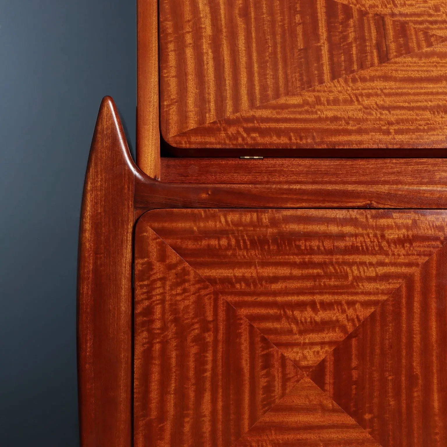 Vintage Trumeau Mahogany Wood Veneer Italy 1950s | Modernism  Furnitures