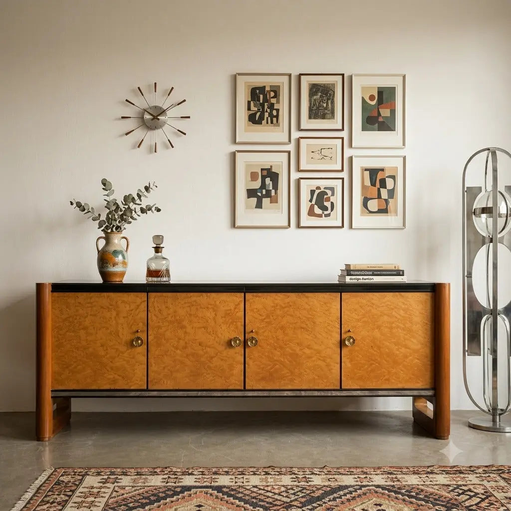 Vintage Cabinet Palazzi dell'Arte Cantù Walnut Veneer Italy 1940s | Modernism | Furnitures