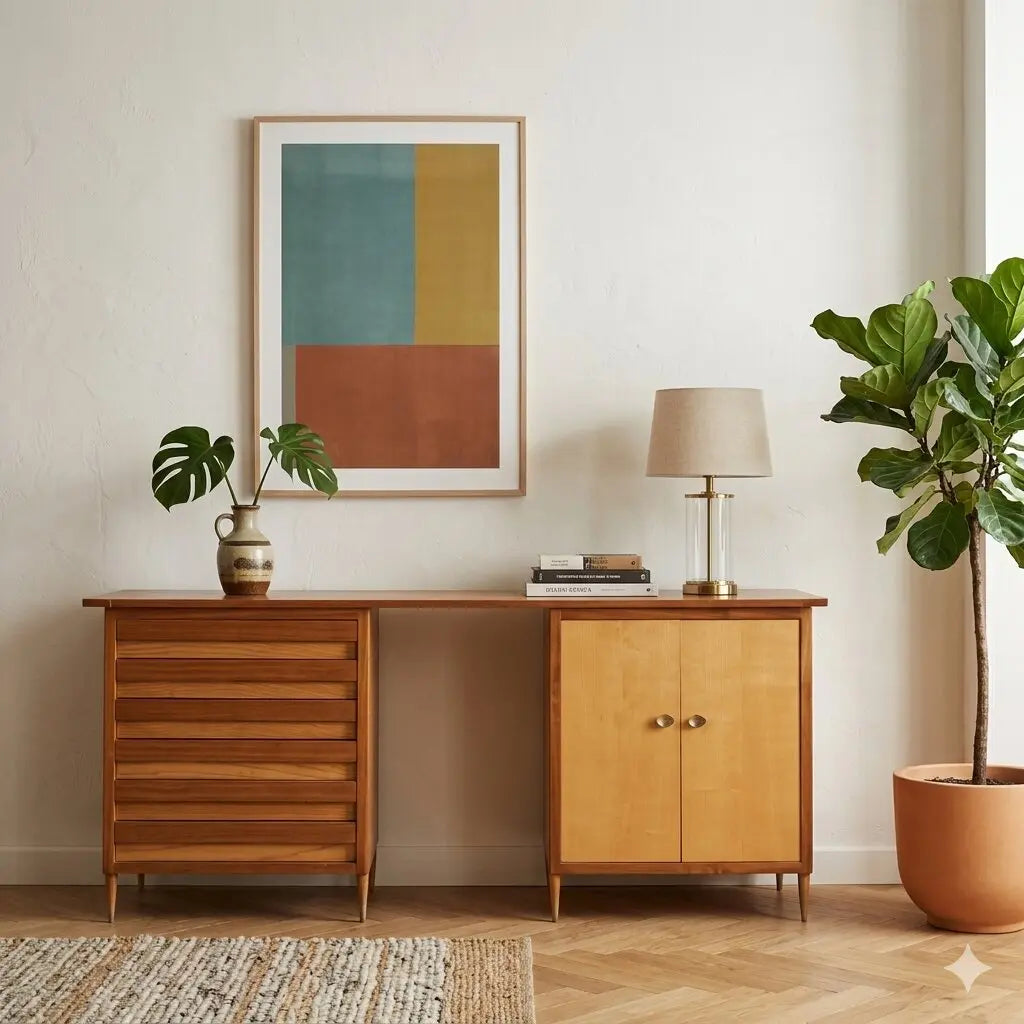 Vintage Cabinet Maple Mahogany Italy 1950s-1960s | Modernism | Furnitures