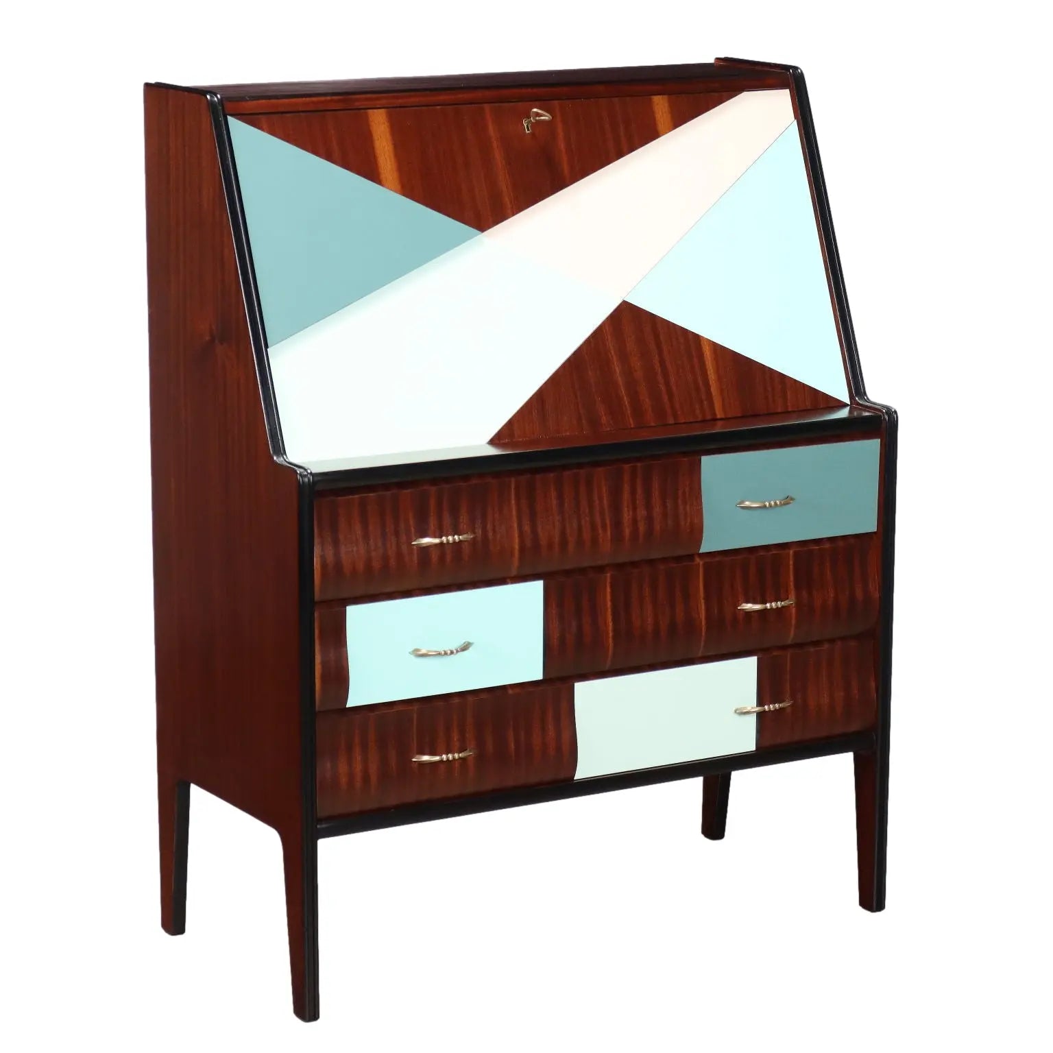 Vintage Cabinet Prisma Collection Laminate Brass 1950s-60s | Modernism | Furnitures