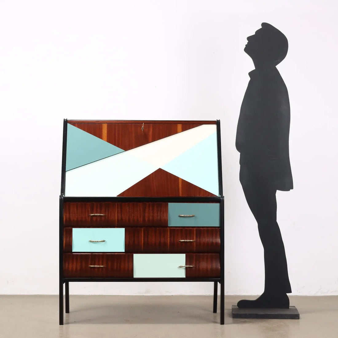 Vintage Cabinet Prisma Collection Laminate Brass 1950s-60s | Modernism | Furnitures