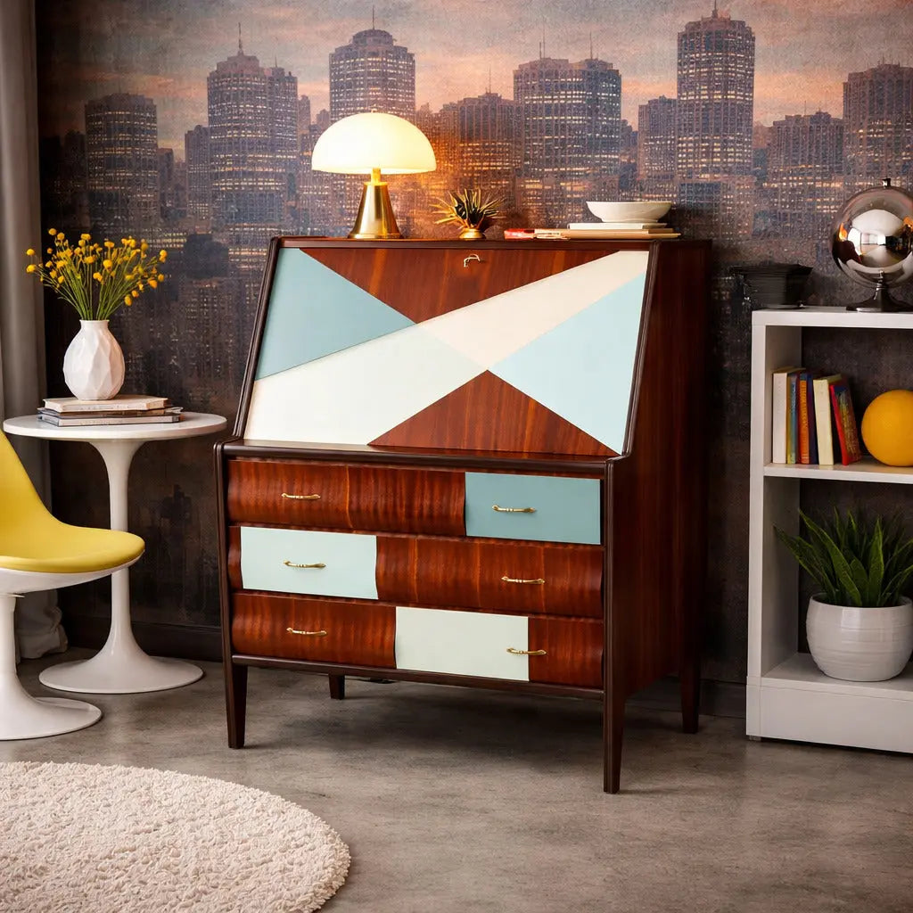 Vintage Cabinet Prisma Collection Laminate Brass 1950s-60s | Modernism | Furnitures
