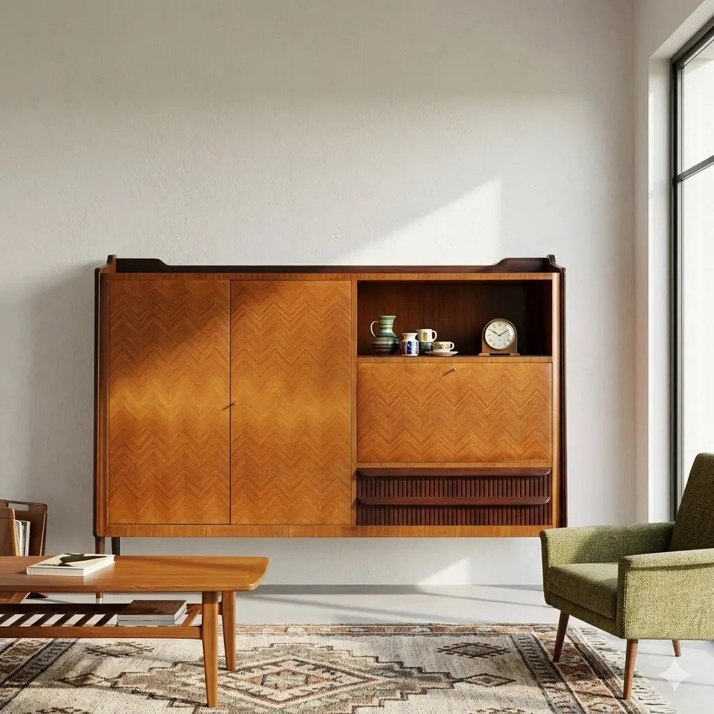 Vintage Living Room Furniture Exotic Wood Italy 1960s | Modernism | Furnitures