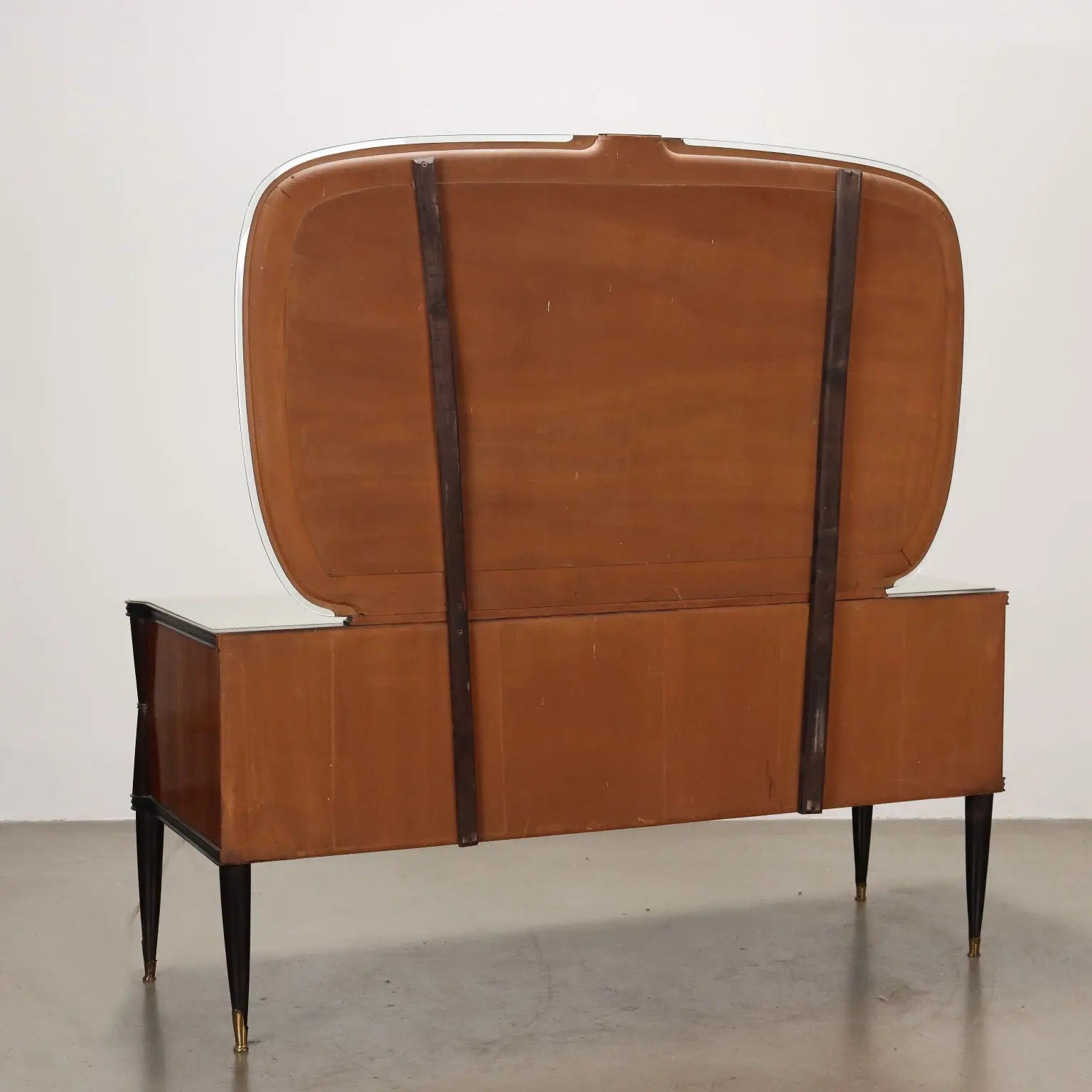 Vintage Cupboard Wood Glass Top with Mirror Italy 1950s-1960s | Modernism  Furnitures