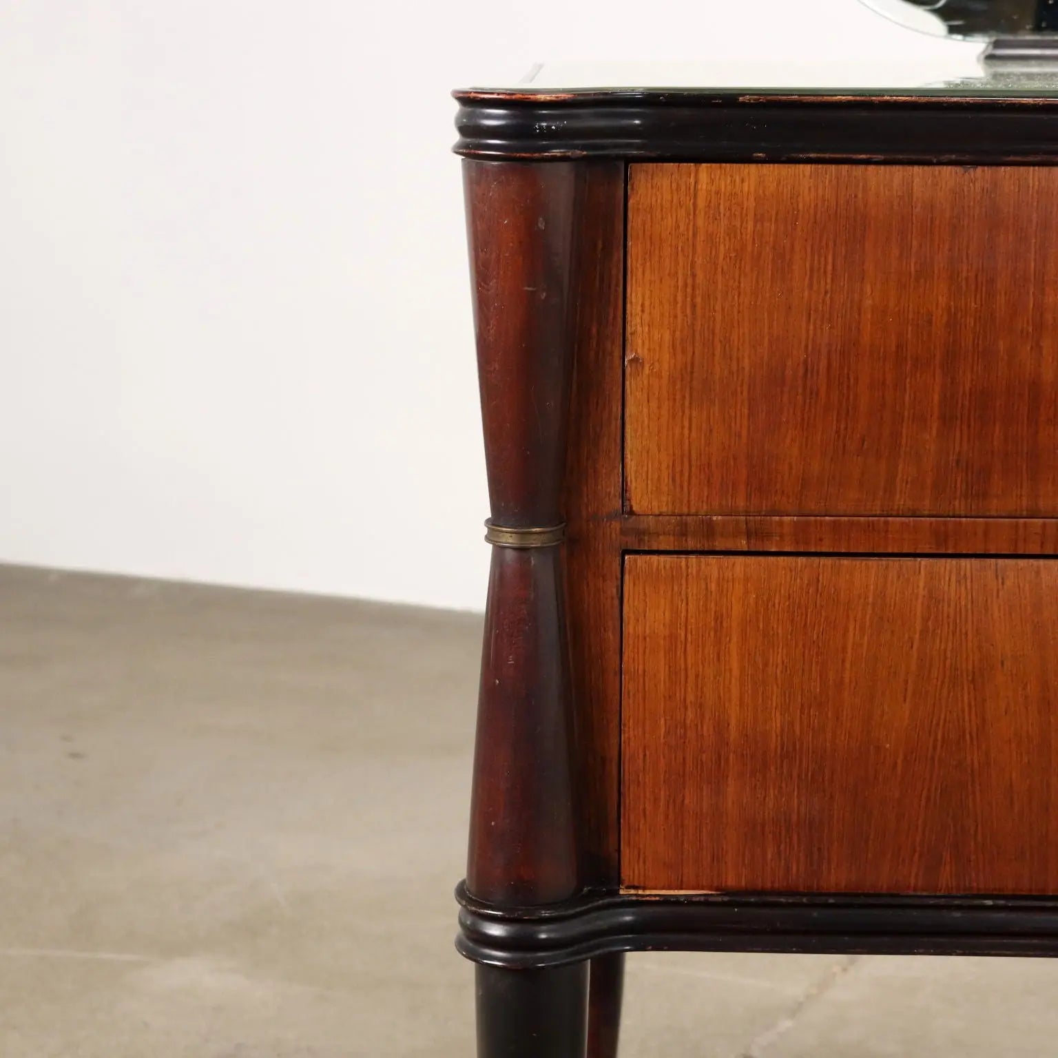 Vintage Cupboard Wood Glass Top with Mirror Italy 1950s-1960s | Modernism  Furnitures
