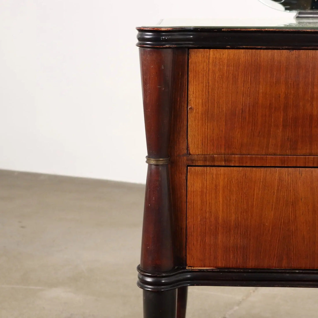 Vintage Cupboard Wood Glass Top with Mirror Italy 1950s-1960s | Modernism  Furnitures