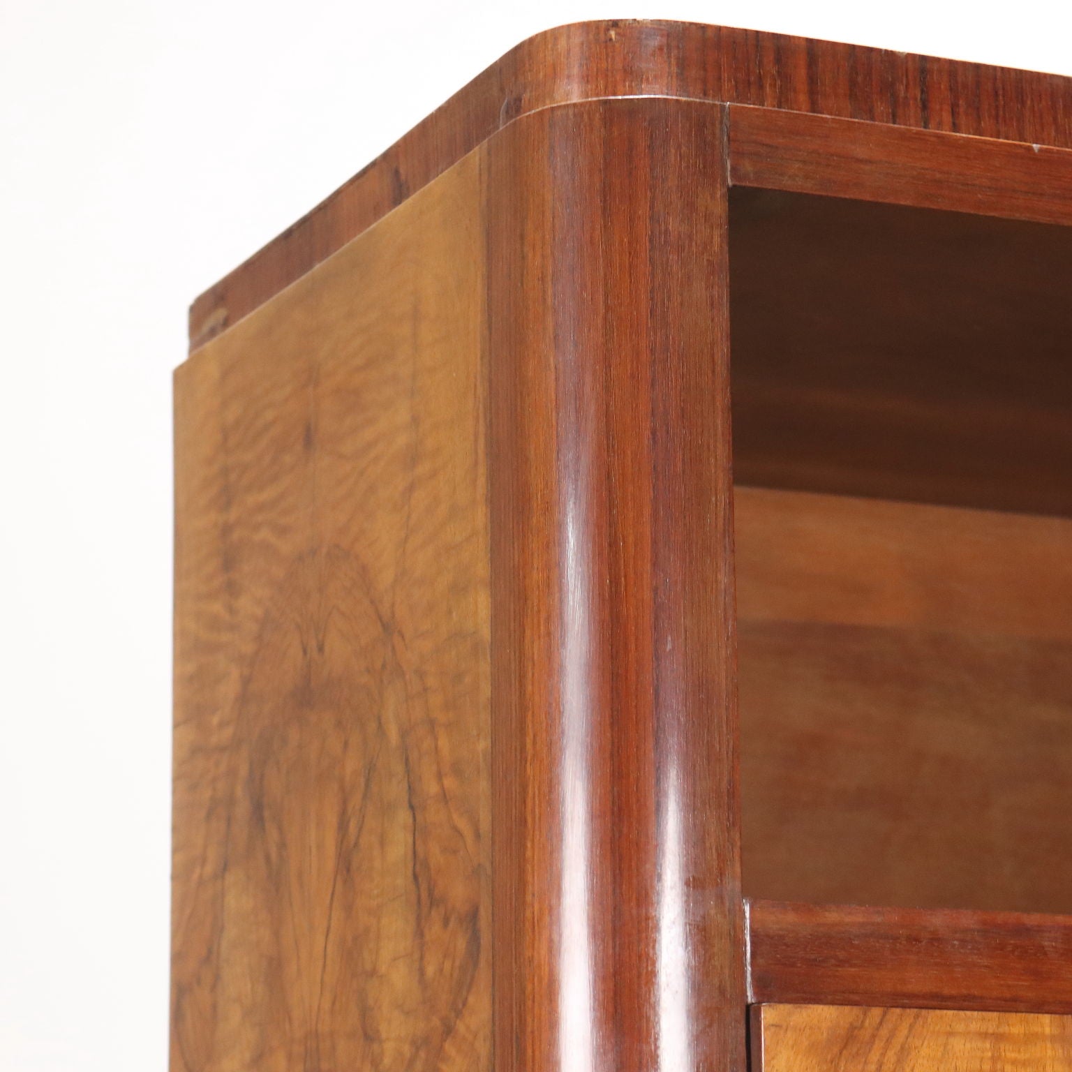Vintage Deco Cupboard Walnut Burl Veneer Drawers Italy 1940s - Italy | Modernism  Furnitures