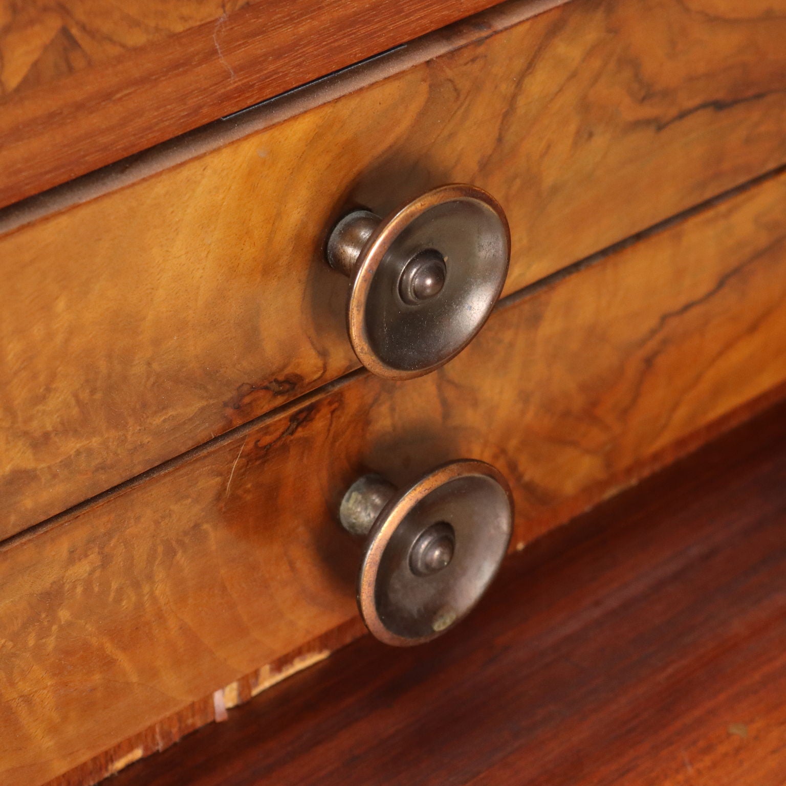 Vintage Deco Cupboard Walnut Burl Veneer Drawers Italy 1940s - Italy | Modernism  Furnitures