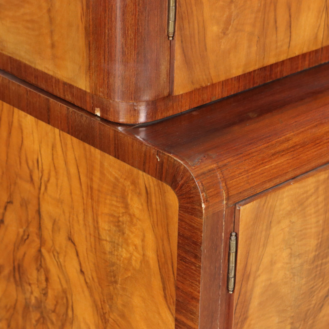 Vintage Deco Cupboard Walnut Burl Veneer Drawers Italy 1940s - Italy | Modernism  Furnitures