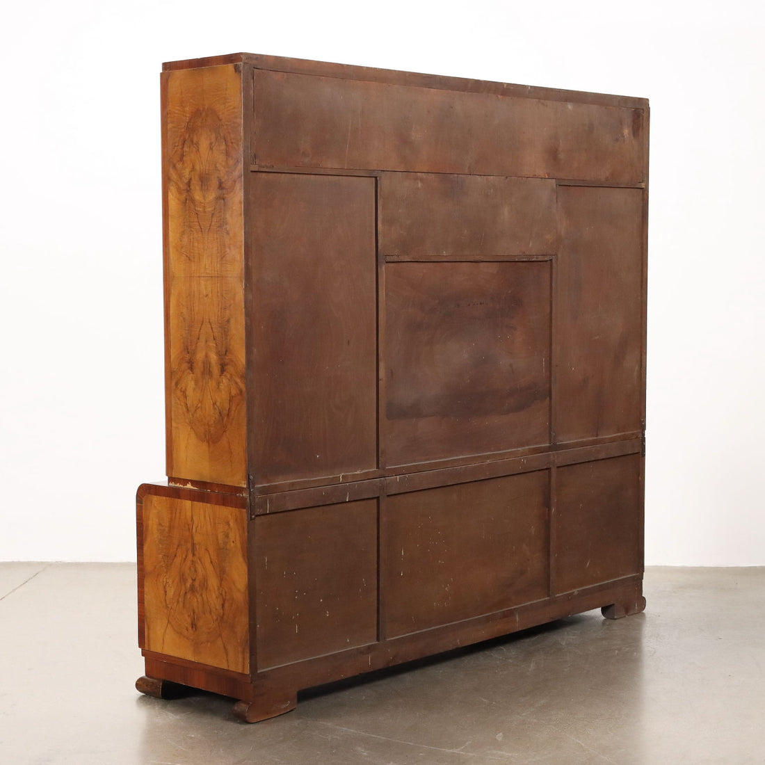 Vintage Deco Cupboard Walnut Burl Veneer Drawers Italy 1940s - Italy | Modernism  Furnitures