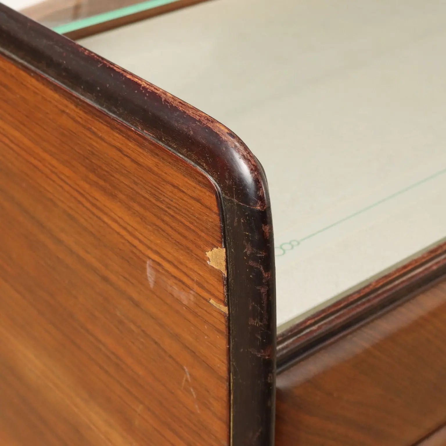 1950s-60s Exotic Wood Dresser with Mirror
