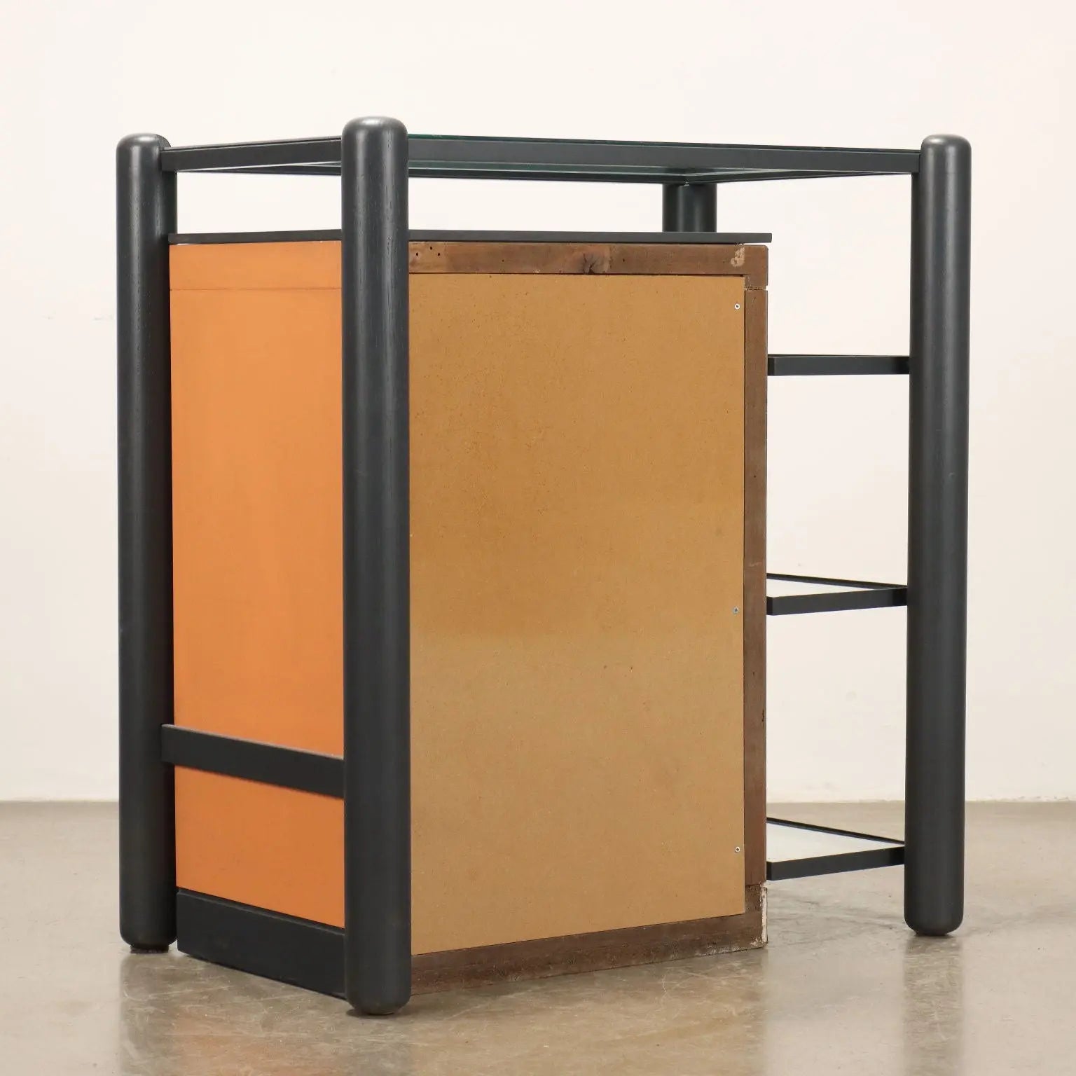 Vintage Display Cabinet Design Lacquered Wood Italy 1980s - 80's | Modernism | Furnitures