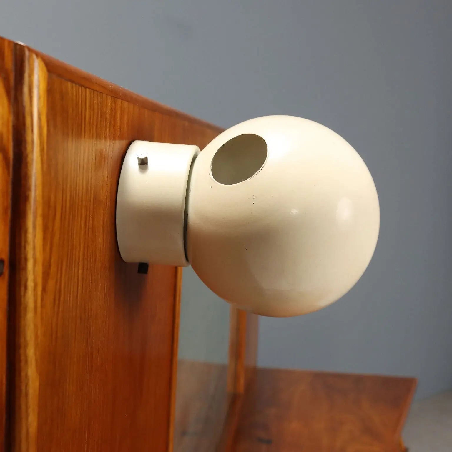 Vintage Dressing Table Oak Veneer Glass Design Italy 1950s-1960s | Modernism | Furnitures