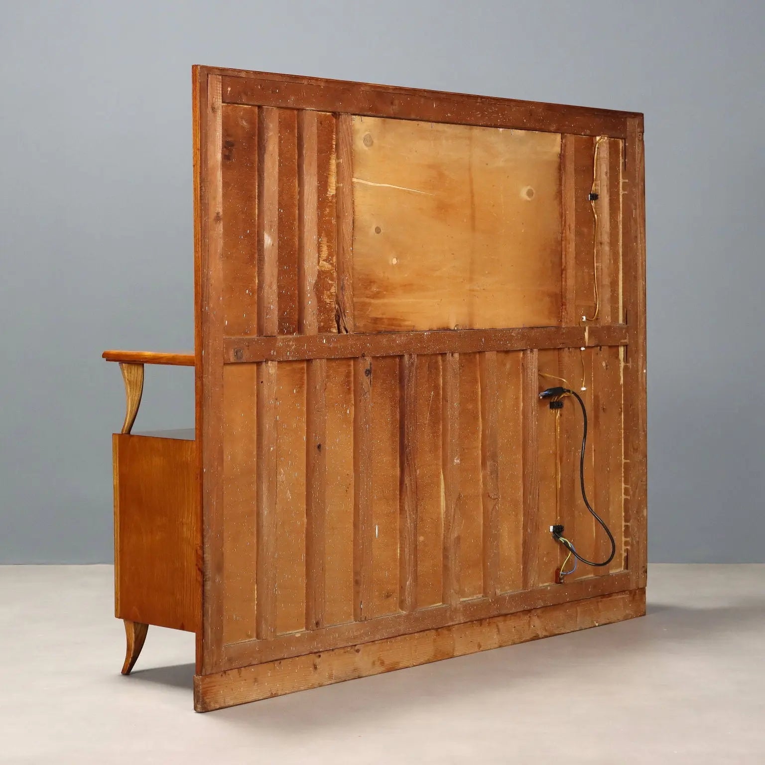 Vintage Dressing Table Oak Veneer Glass Design Italy 1950s-1960s | Modernism | Furnitures