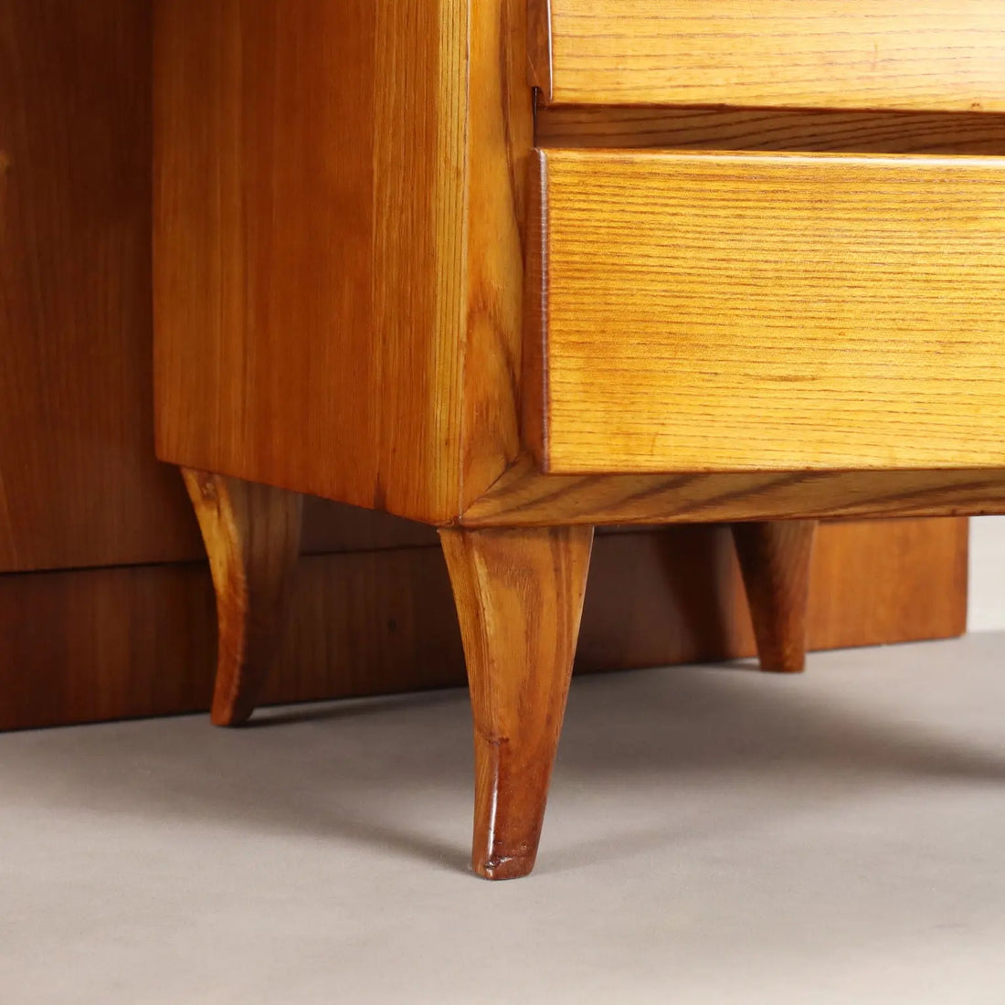 Vintage Dressing Table Oak Veneer Glass Design Italy 1950s-1960s | Modernism | Furnitures